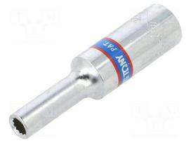 Socket: 12-angles | socket spanner | 4mm | 1/4" | long