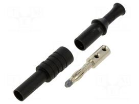 Laboratory connector: 4mm banana | plug | 36A | 1kVAC | black | 63mm