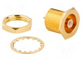 Connector: SMB | socket | male | straight | 50Ω | soldering | PTFE | brass