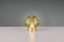 Trio Earl LED table lamp matt brass/green rechargeable gaismeklis R57771115 4017807601947