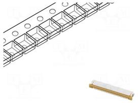 Connector: FFC/FPC | SMT | 50V | 500mA | Easy-On | PIN: 24 | Mat: polyamide