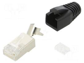 Connector: RJ45 | plug | PIN: 8 | Cat 6a | shielded,with strain relief