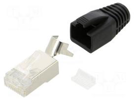 Connector: RJ45 | plug | PIN: 8 | Cat 6 | shielded,with strain relief