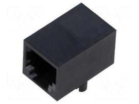 Connector: RJ12 | socket | PIN: 6 | 6p6c | on PCBs,PCB snap | THT