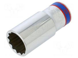 Socket: 12-angles | socket spanner | 25mm | 1/2" | long