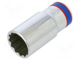 Socket: 12-angles | socket spanner | 27mm | 1/2" | long