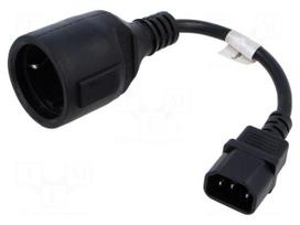Cable | CEE 7/5 (E) socket,IEC C14 male,SCHUKO socket | PVC