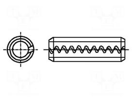 Springy stud | spring steel | BN 879 | Ø: 5mm | L: 50mm | black finish