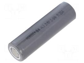 Re-battery: Li-Ion | 18650,MR18650 | 3.6V | 2600mAh | Ø18.5x65.2mm