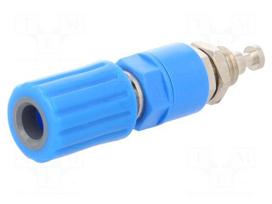 Laboratory connector: 4mm banana | socket | 30VAC | 60VDC | 36A | blue