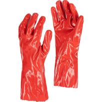 Gręžtuvai, suktuvai, perforatoriai // Priedai malūnėliams, gręžtuvams ir suktuvams // Rękawice pvc długie czerw. l240210p, 12 par, "10", ce, lahti