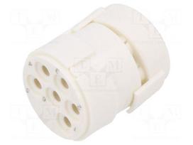 Connector: M23 | contact insert | PIN: 6 | female | crimped | for cable