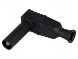 Laboratory connector: 4mm banana | plug | 20A | 1kVAC | black | 2.5mm2