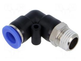 Push-in fitting | angled | -0.95÷15bar | PBT | Thread: R 1/4" | 0÷60°C