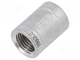 Muff | threaded,straight | max.10bar | 24mm | Thread: G 1/4" internal
