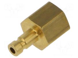 Connector | connector pipe | 0÷35bar | brass | Seal: NBR caoutchouc