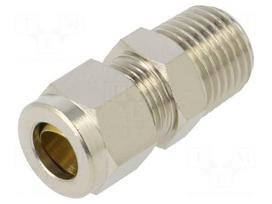 Screw-on fitting | R 1/4" external | nickel plated brass | 8mm