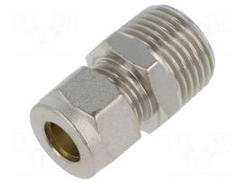 Screw-on fitting | R 1/2" external | nickel plated brass | 10mm