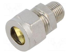 Screw-on fitting | R 1/4" external | nickel plated brass | 12mm