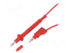 Test lead | 60VDC | 30VAC | 20A | probe tip,banana plug 4mm | Len: 1m