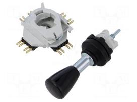 Joystick | Leads: connectors | Leads dim: 2.8x0.5mm | Cutout: Ø22.3mm