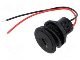 USB power supply | USB C socket,USB C Power Delivery | 3A | black