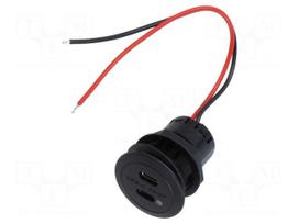 USB power supply | USB C socket x2,USB C Power Delivery | 3A