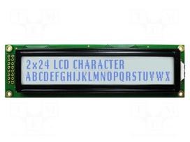 Display: LCD | alphanumeric | STN Positive | 24x2 | grey | LED | PIN: 16
