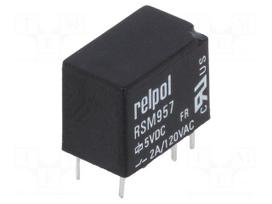 Relay: electromagnetic | SPDT | Ucoil: 5VDC | 2A | 2A/120VAC | 2A/24VDC