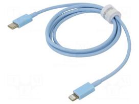 Cable | High Speed,USB 2.0 | Apple Lightning plug,USB C plug | 1m