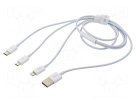 Cable | High Speed,USB 2.0 | 1m | white | 3.5A