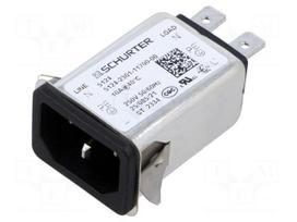 Connector: AC supply | socket | male | 10A | 250VAC | C14 (E) | 5124
