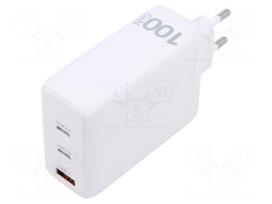 Power supply: switching | mains,plug-in,charger | 5÷20VDC | 5A | 100W