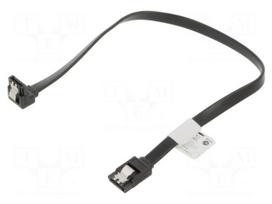 Cable: SATA | SATA plug,SATA plug angled | 0.3m | black | Core: Cu