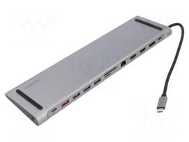 Hub USB | DisplayPort 1.0,HDMI 2.0,USB 3.2 Gen 2 | grey | 10Gbps