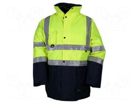 Work jacket | Size: XL | yellow-navy blue | warning,all-season