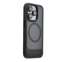 Nugarėlės dėklai Evelatus Apple iPhone 16 Pro Max Rubber Coated MagSafe With Stand Case Black
