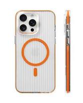 Nugarėlės dėklai Evelatus Apple iPhone 16 Suitcase MagSafe Case Transparent Orange