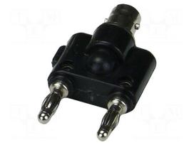 Adapter | 3A | 51.2mm | banana 4mm plug x2,BNC socket | 50Ω