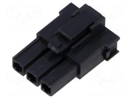 Connector: wire-wire | plug | female | PIN: 3 | Mega-Fit | straight | 1x3