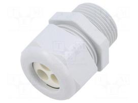 Cable gland | multi-hole | NPT3/4" | IP65 | polyamide | grey | 7mm