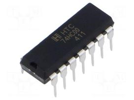 IC: digital | NAND | Ch: 4 | IN: 2 | THT | DIP14 | 2÷6VDC | -40÷85°C | HC