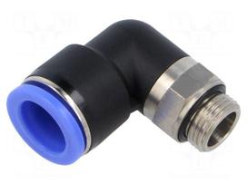 Push-in fitting | angled 90°,twistable | -0.95÷15bar | Thread: 3/8"
