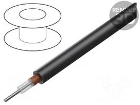 Wire: coaxial | RG62A/U | wire | CCS | PVC | black | 6.15mm