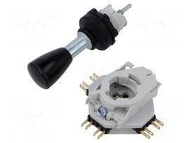 Joystick | Leads: connectors | Leads dim: 2.8x0.5mm | Cutout: Ø22.3mm