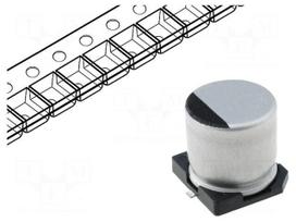 Capacitor: electrolytic | SMD | 4.7uF | 35VDC | Ø4x5.3mm | ±20% | 2000h
