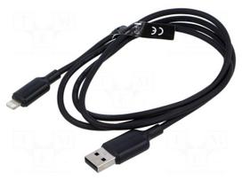 Cable | USB 2.0 | Apple Lightning plug,USB A plug | nickel plated