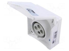 Connector: AC supply 3-phase | socket | female | 16A | 415VAC | Design