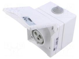 Connector: AC supply 3-phase | socket | female | 16A | 415VAC | Design