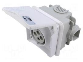 Connector: AC supply 3-phase | socket | female | 16A | 415VAC | Design